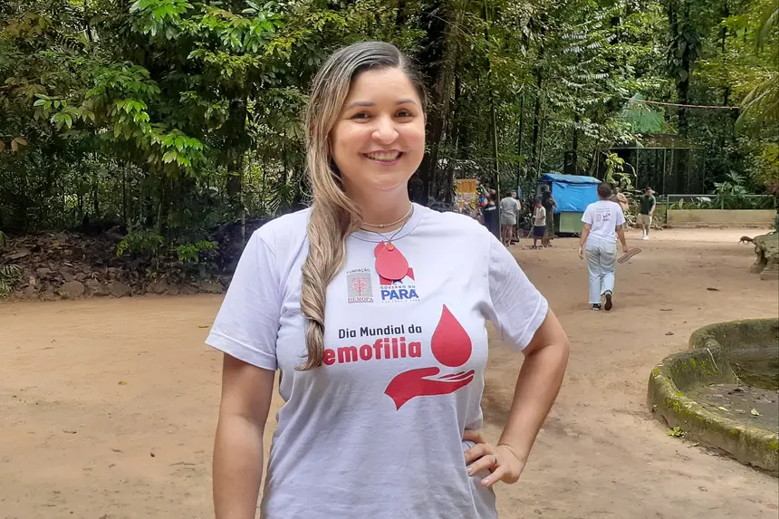 Joyce Cunha, pedagoga da Fundação Hemopa: “Apoio social também faz parte do cuidado”.