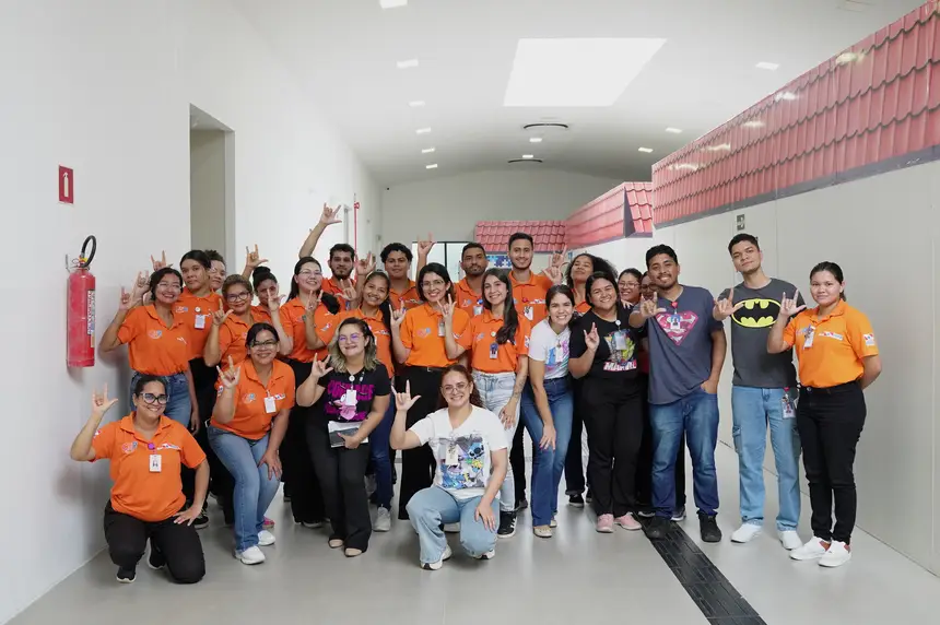 Uma das turmas de Libras em Serviço