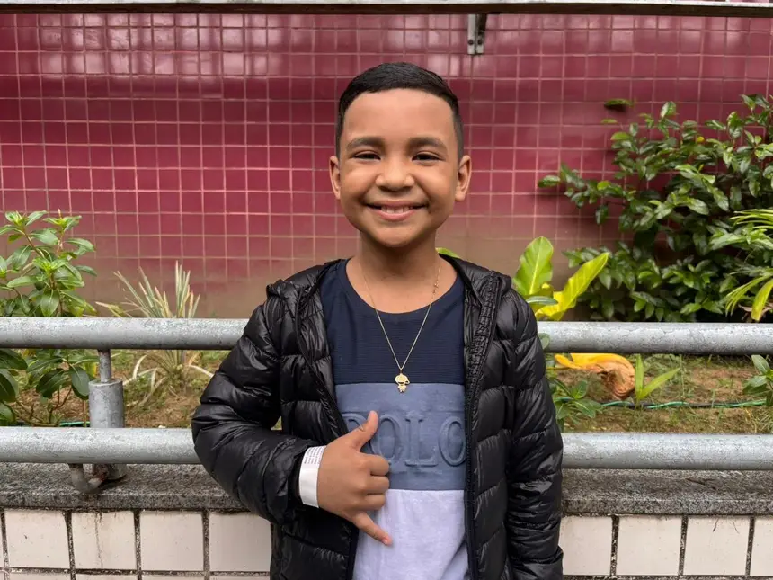Luiz Miguel Santana, 9 anos, faz tratamento contra leucemia na unidade de saúde do Pará.