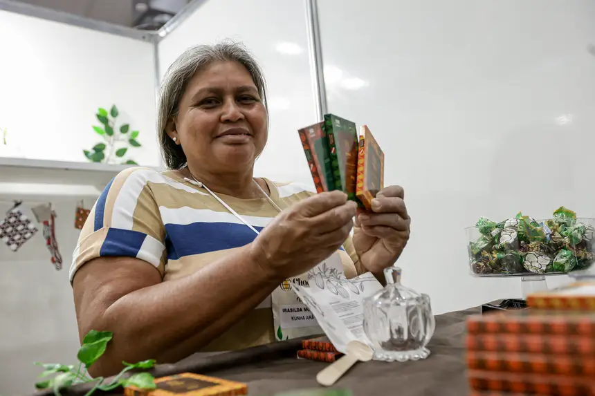 Durante o Festival Internacional do Chocolate e do Cacau em Belém o público teve acesso ao chocolate feito com teor acima de 35% de cacau. 