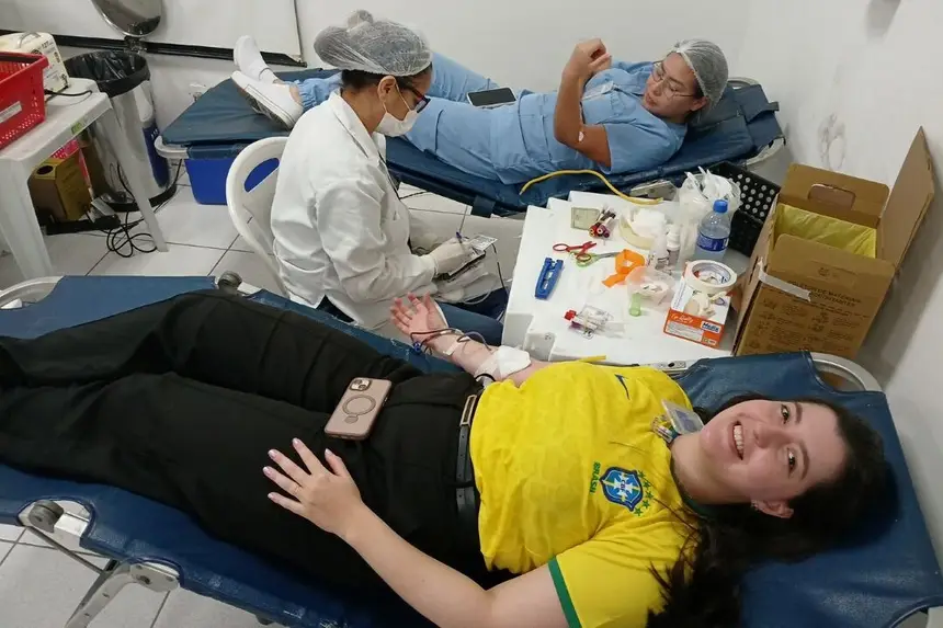 A campanha de doação de sangue teve a participação de colaboradores e comunidade em geral