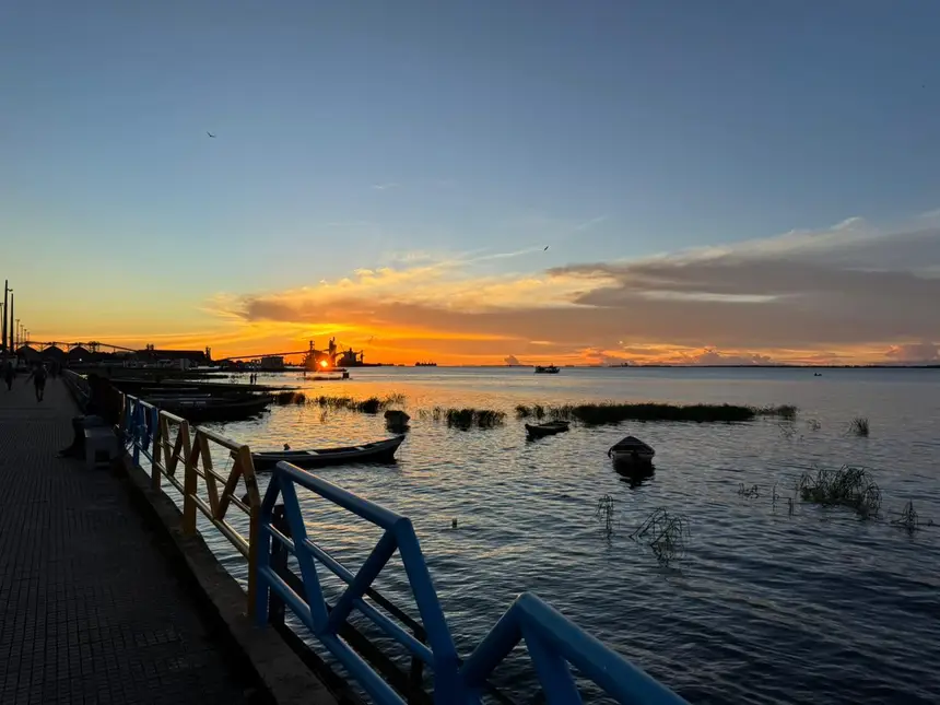 Pôr do Sol visto da Orla de Santarém