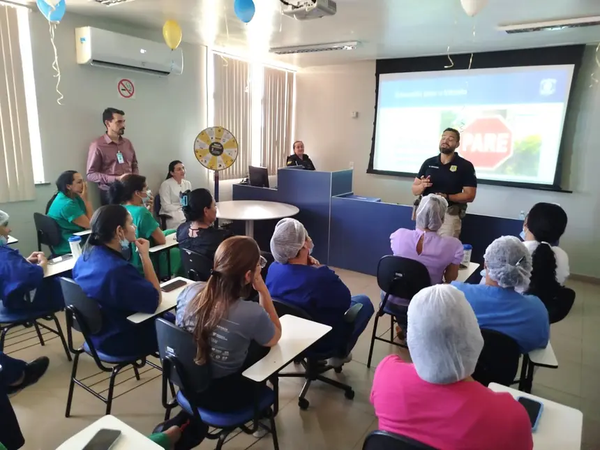 Foto: Ascom/HRSP Em Marabá, a programação pelo Maio Amarelo, do Hospital Regional do Sudeste do Pará – Dr. Geraldo Veloso (HRSP)