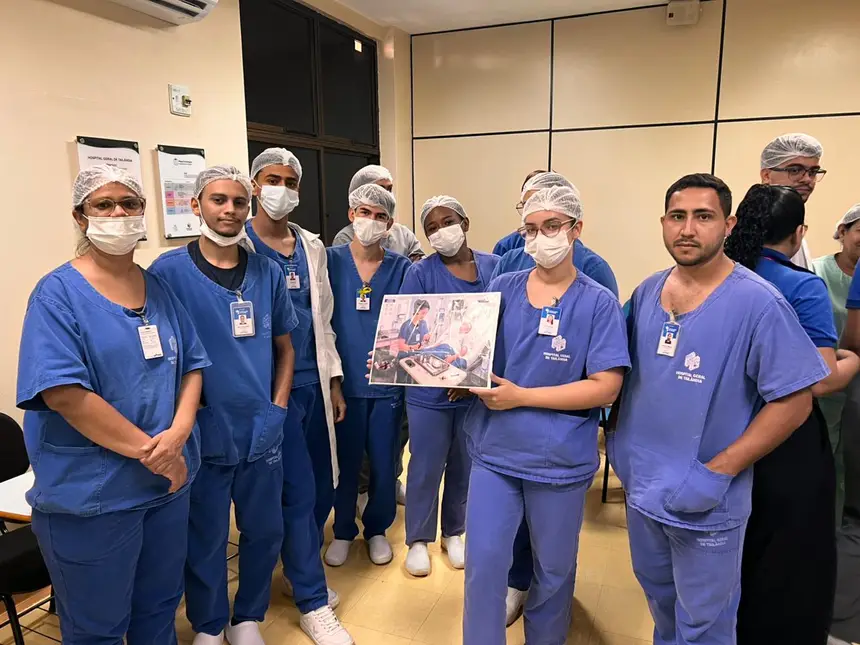 Colaboradores do HGT participaram de atividades práticas e dinâmicas educativas durante a campanha de higiene das mãos promovida pela unidade hospitalar