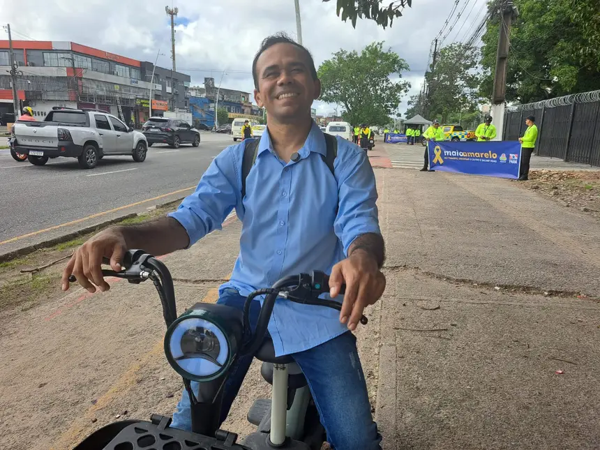 O Raimundo Júnior diz que as ações são necessárias para orientar motoristas e ciclistas  