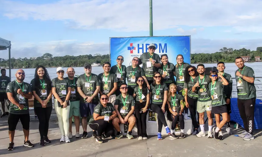Equipe de organização da I Corrida Solidária Ambiental do HRPM