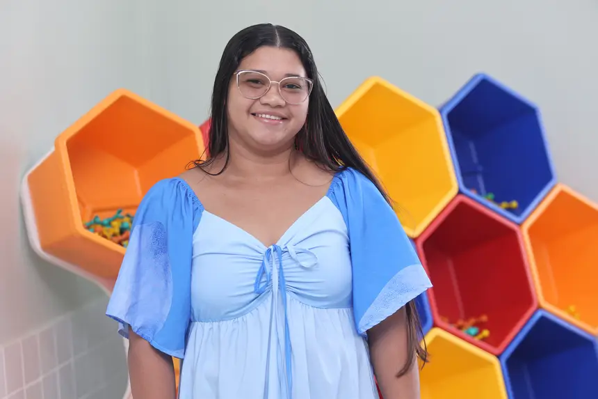 Foto: Bruno Cruz / Ag. Pará A mãe Jusanara de Assis ressaltou que a estrutura da nova creche garante tranquilidade para os pais e abre portas para que as mães voltem a trabalhar ou estudar