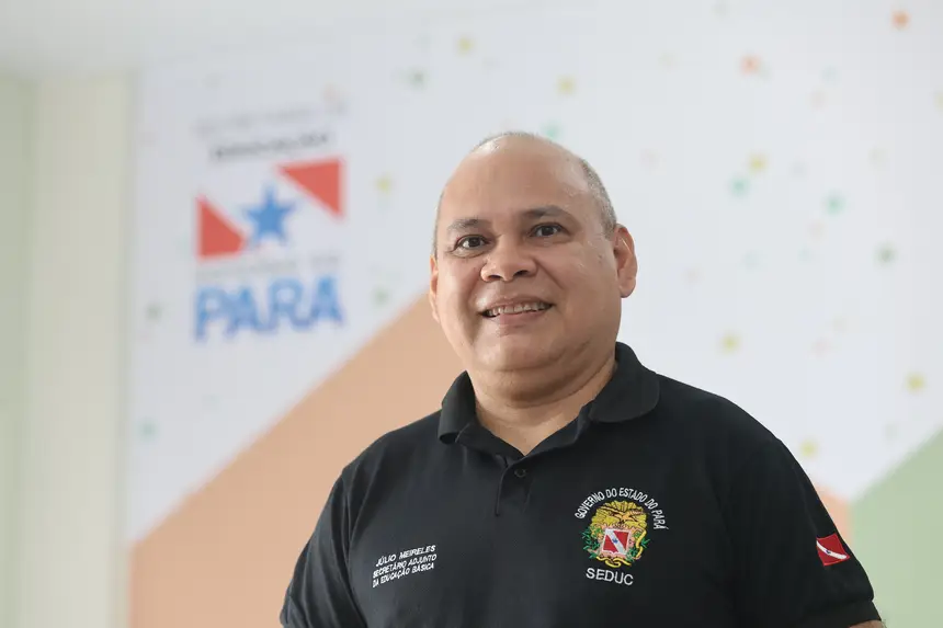 Foto: Bruno Cruz / Ag. Pará O secretário-adjunto de educação básica da Seduc, Júlio Meireles, durante o ato de entrega da 30ª unidade do programa Creches Por Todo o Pará