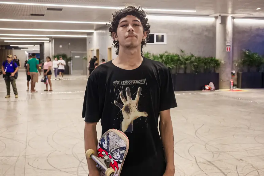 Estudante Bruno da Silva: O Parque é referência para quem gosta de praticar esporte ou simplesmente relaxar”, diz ele.