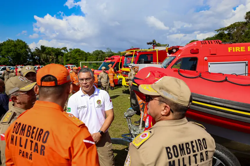 Entrega de novas viaturas e equipamentos ao Bombeiros do Pará, em setembro de 2026
