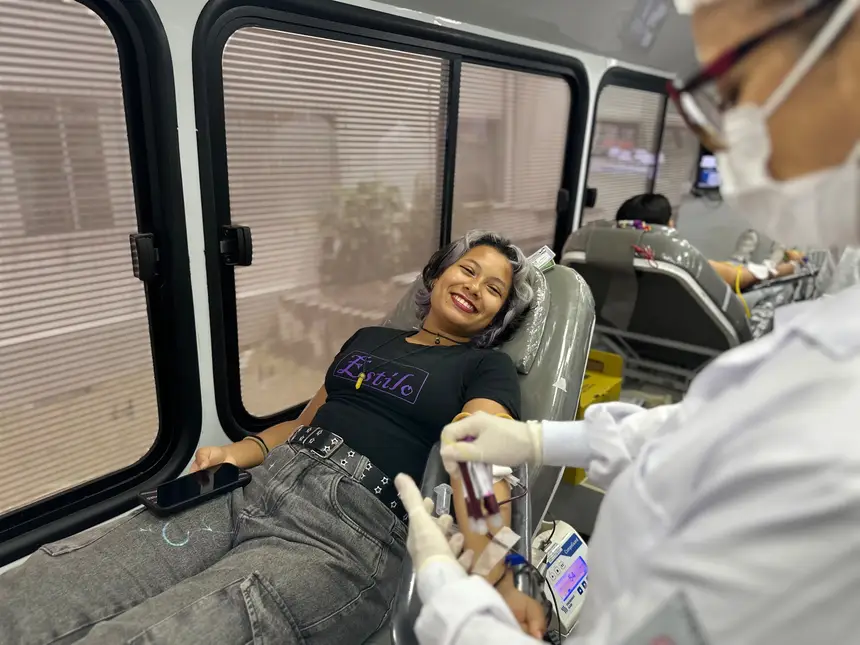 Kahthellen Barbosa – Estudante do curso de Estatística da UFPA e doadora de sangue.
