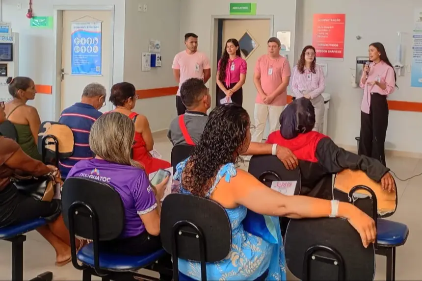 Atividade conduzida pela equipe de enfermagem do HRBT