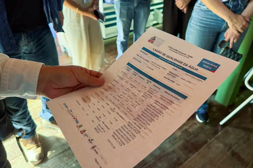 Semas entregou as análises de qualidade da água em dez locais atendidos pelo projeto Água para Todos