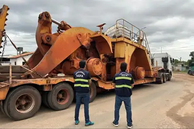 notícia: Sefa apreende máquina agrícola avaliada em R$ 100 mil em Cachoeira do Piriá 