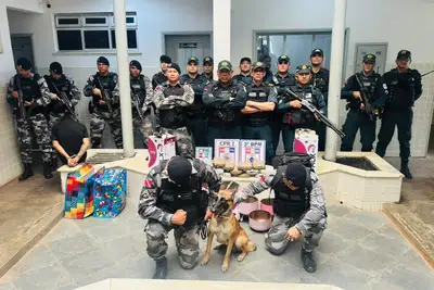 notícia: Policiais militares apreendem em Santarém mais de 21 quilos de drogas em cilindros de gás
