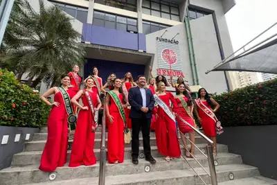 notícia: Candidatas ao Rainha das Rainhas 2026 visitam Hemopa e reforçam incentivo à doação de sangue