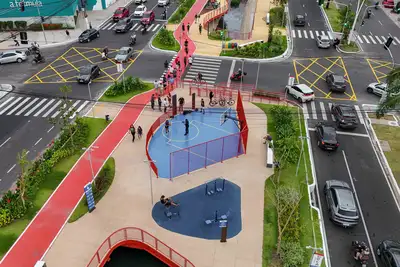 notícia: Parque Linear da Nova Doca é referência para prática de exercícios e lazer ao ar livre 