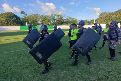 notícia: Forças de segurança do Estado reforçam atuação durante jogos do Parazão em Belterra