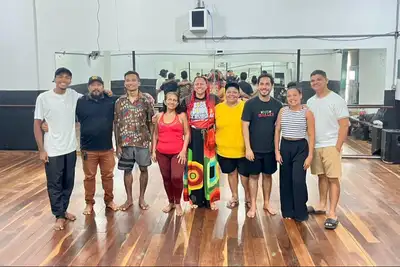 notícia: Curro Velho recebeu oficina de artes cênicas com influência do Rock Doido, nesta quinta-feira, 26