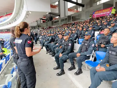 notícia: Segup realiza ação de enfrentamento ao feminicídio no primeiro jogo da final do Parazão