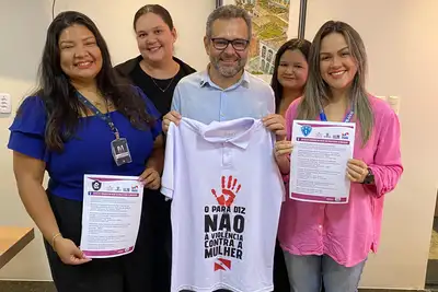 notícia: Ioepa reforça campanha de combate à violência contra a mulher no futebol