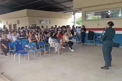 notícia: Programa Escola Segura aborda prevenção à violência contra a mulher em vários municípios