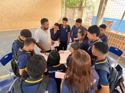 notícia: Emater promove oficina para estudantes sobre economia circular do açaí