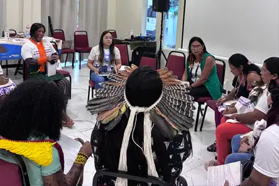 notícia: Mulheres indígenas se reúnem em seminário para o enfrentamento à violência no Pará
