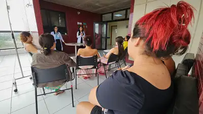 notícia: Hospital Abelardo Santos promove conscientização sobre nutrição para gestantes e lactantes