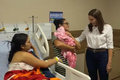 notícia: Nasce primeiro bebê do Novo Hospital Materno-Infantil Anita Gerosa