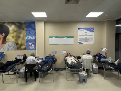 notícia: Alegria e solidariedade marcam Campanha de Doação de Sangue do Pronto-Socorro Estadual 