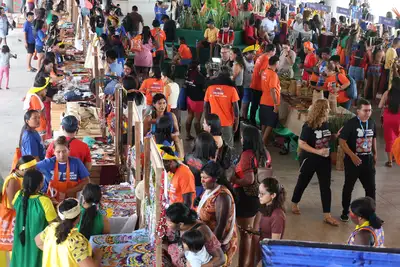 notícia: Feira de etnobioeconomia valoriza saberes indígenas na abertura da III Semana dos Povos Indígenas em Belém