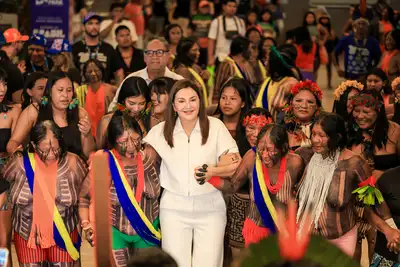 notícia: Governadora Hana Ghassan anuncia votação de Política de Educação Escolar Indígena no encerramento da Semana dos Povos Indígenas