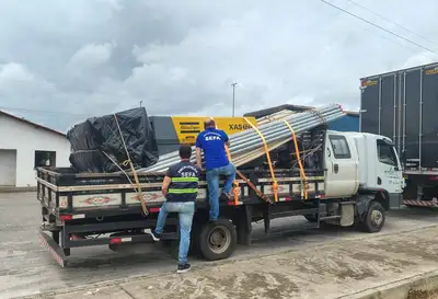 notícia: Sefa apreende 38 toneladas de milho e materiais de construção em Cachoeira do Piriá