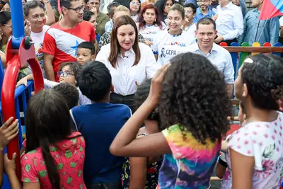 notícia: Governadora Hana Ghassan entrega primeira ‘Praça da Inclusão’ voltada para crianças com transtorno do espectro autista