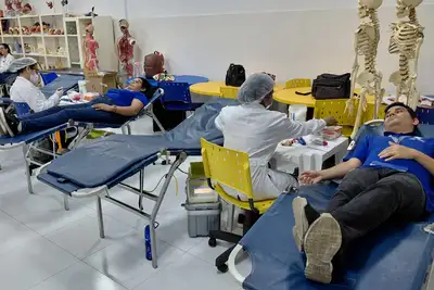notícia: Fundação Hemopa incentiva doação de sangue em faculdade particular, em Ananindeua