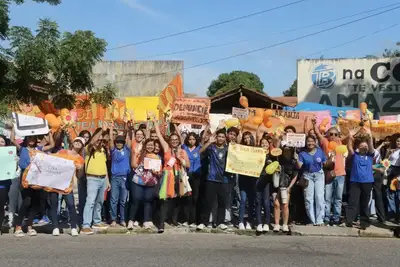 notícia: Escola Estadual Teodora Bentes realiza 3ª Caminhada de prevenção ao abuso e à exploração sexual de crianças e adolescentes