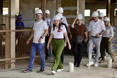 notícia: Governadora Hana Ghassan visita obras da Policlínica e Natea de Altamira, a maior construída pelo governo do Estado