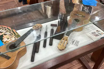 notícia: Fundação Cultural do Pará realiza apresentação musical na Fipa com instrumentos produzidos no Curro Velho