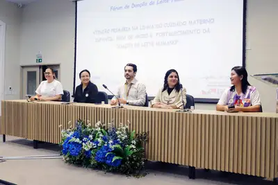 notícia: Gestores e profissionais de saúde participam de Fórum de Doação de Leite Humano na Santa Casa