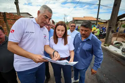 notícia: Governadora Hana Ghassan vistoria obras do ‘Asfalto Por Todo o Pará’ no Tenoné, em Belém