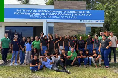 notícia: Educação ambiental aproxima estudantes da natureza em programação especial do Ideflor-Bio, em Marabá