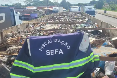 notícia: Fiscais da Sefa apreendem 50 toneladas de sucata de ferro em Cachoeira do Piriá