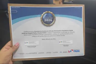 notícia: Hospital Galileu recebe certificação estadual por reforçar segurança contra infecções hospitalares