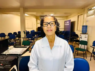 Foto: Divulgação Enfermeira Maria de Nazaré Fernandes participou pela primeira vez do ciclo de capacitação na instituição onde trabalha há uma década.