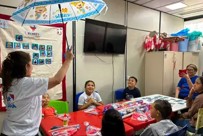 notícia: Pacientes da Escola Hospitalar do Hemopa preparam homenagem aos doadores de sangue