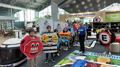 notícia: Detranzinho é destaque e já atendeu mais de 200 crianças no Pavilhão dos Municípios 