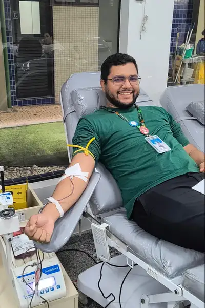 Foto: Divulgação Doador de sangue Haroldo Rafael