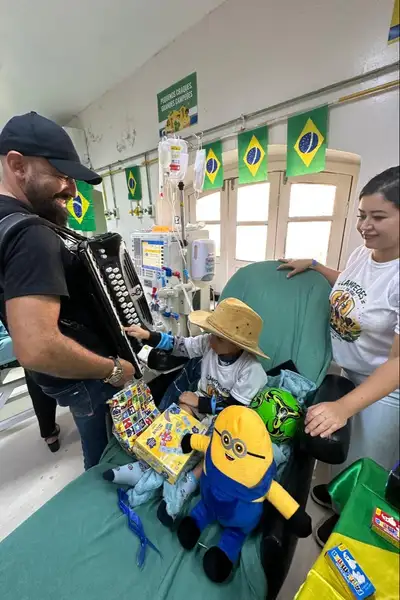 Foto: Divulgação Teve sanfoneiro na Copa