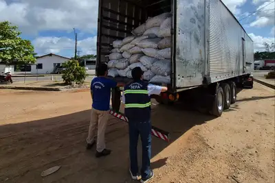 notícia: Cargas de castanha-do-Pará e ração pet são retidas pela Sefa por irregularidades fiscais